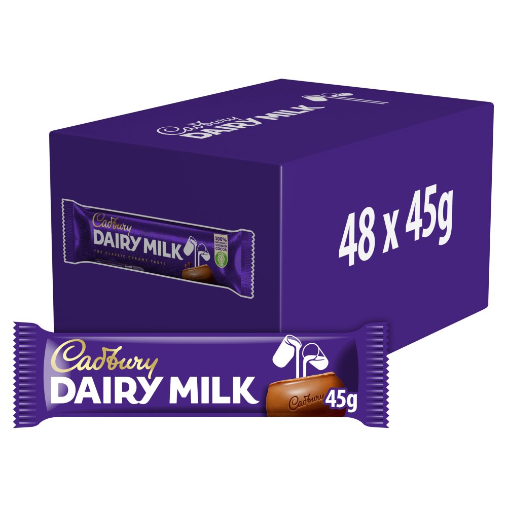 Cadbury Dairy Milk 48 × 45g - Chocolate Bars