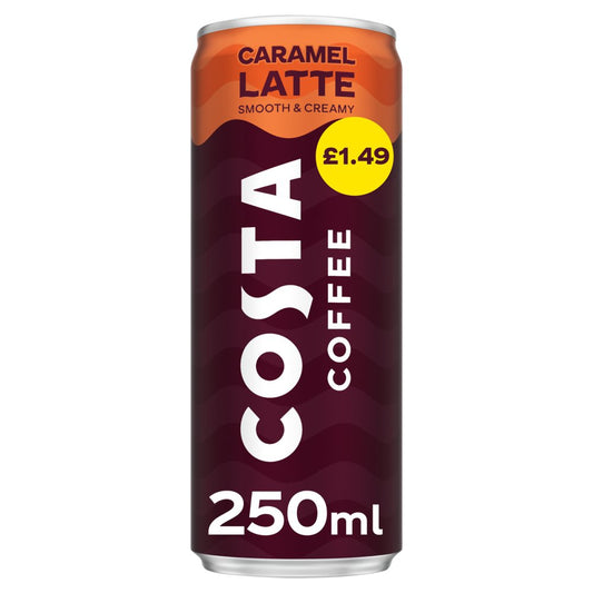 Costa Caramel Latte 12 x 250ml - Iced Coffee Drink