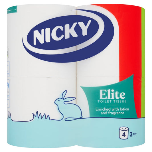 Nicky Elite 40 Toilet Roll -  4 x 10 Tissue Rolls Pack