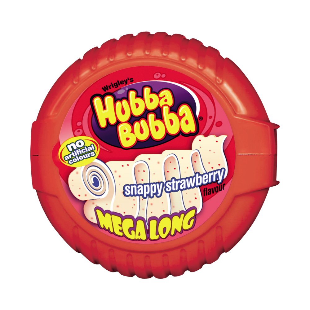 Hubba Bubba Snappy Strawberry 12 x 56g - Chewing Gums Box