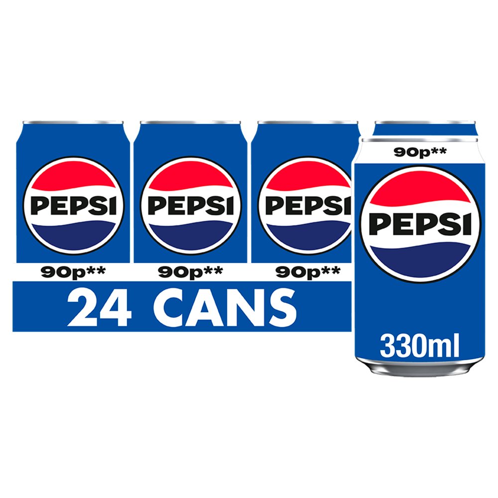 Pepsi Regular Cola 24 x 330ml Soft Drink