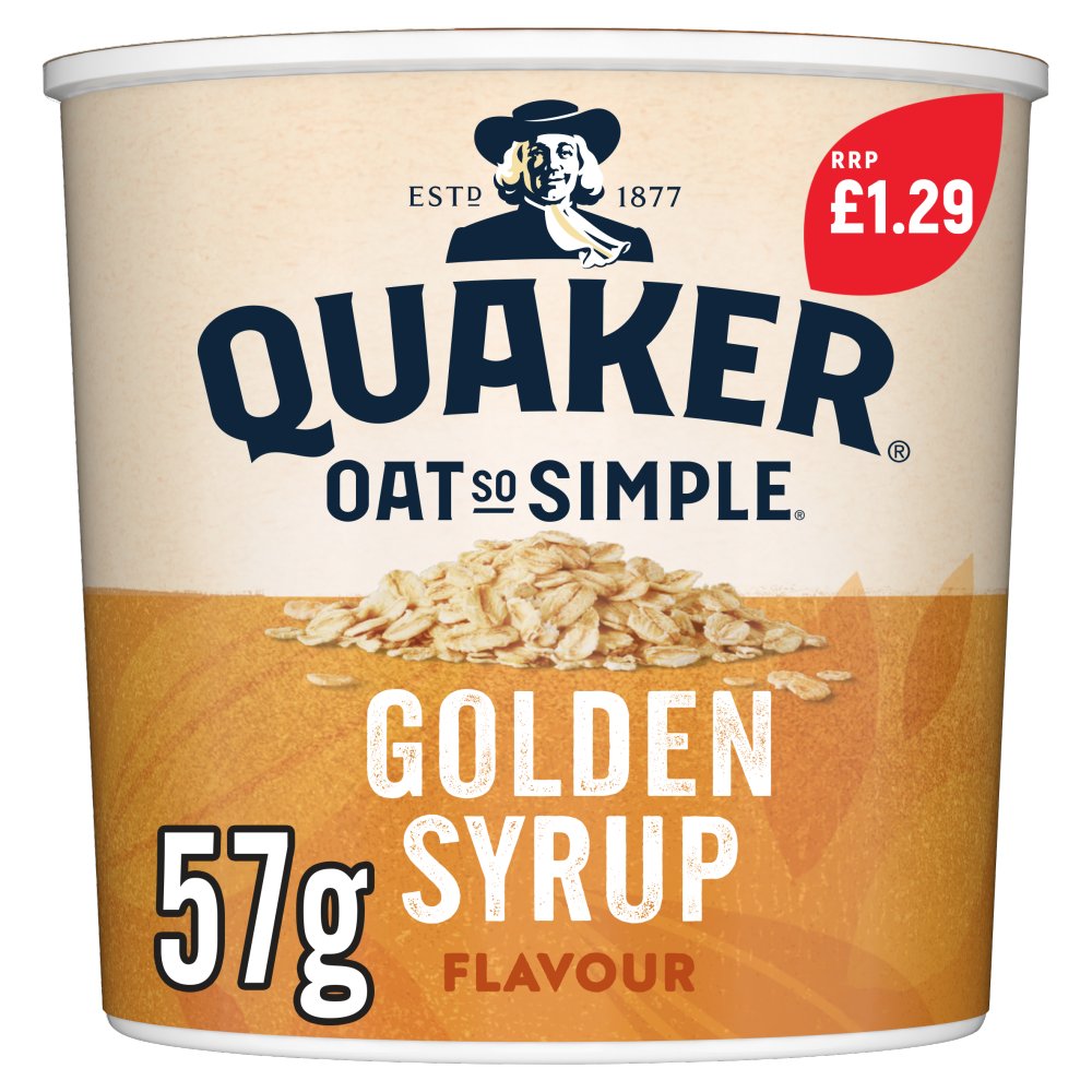 Quaker Golden Syrup Porridge 8 x 57g - 0at So Simple Pot