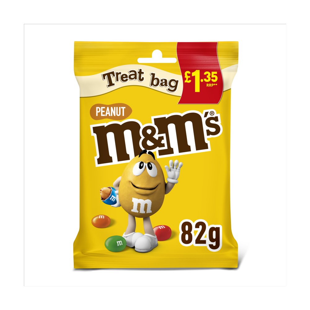 M&M's Crunchy Peanut & Milk Chocolate Bites Treat Bag 82g × 16 × 1