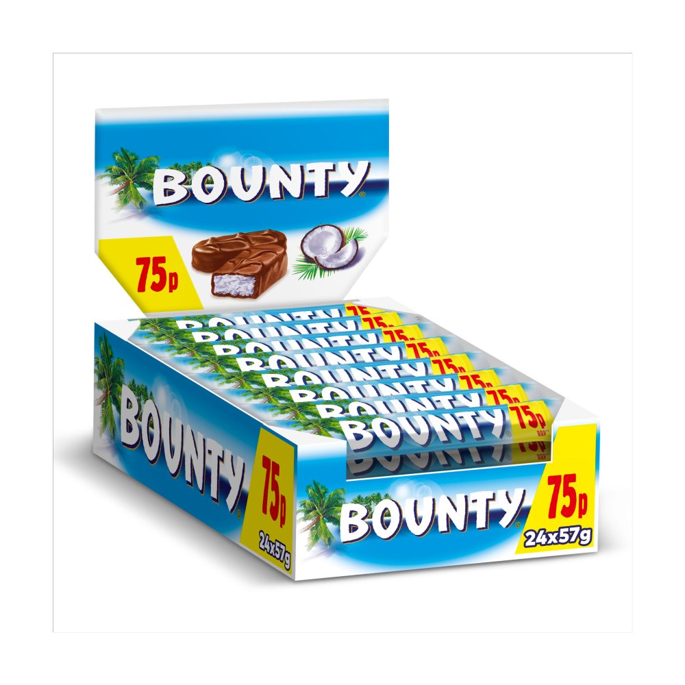 Bounty Coconut & Milk Chocolate Snack Bar 24 × 57g