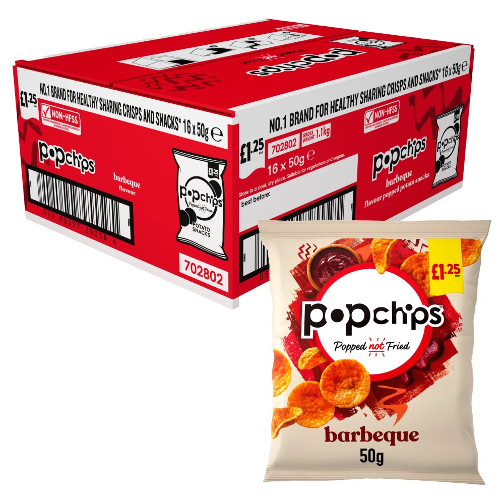 Popchips Barbeque 16 x 50g
