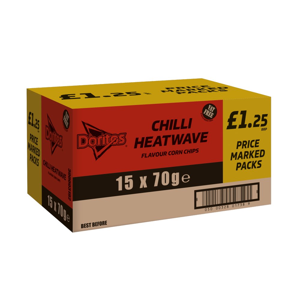 Doritos Chilli Heatwave 15 x 70g - Snacks Crisps