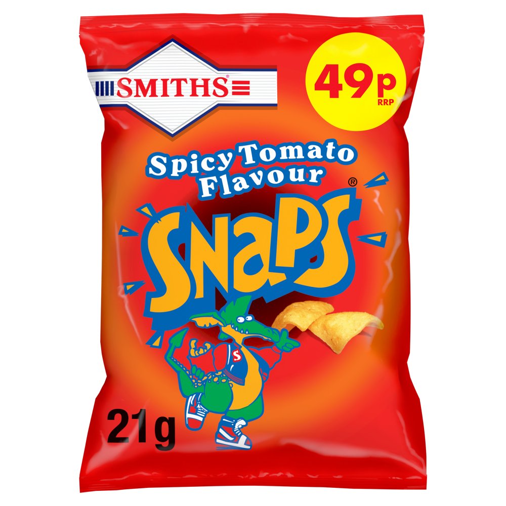 Smiths Snaps Spicy Tomato Flavour 30 x 21g - Snacks Crisps
