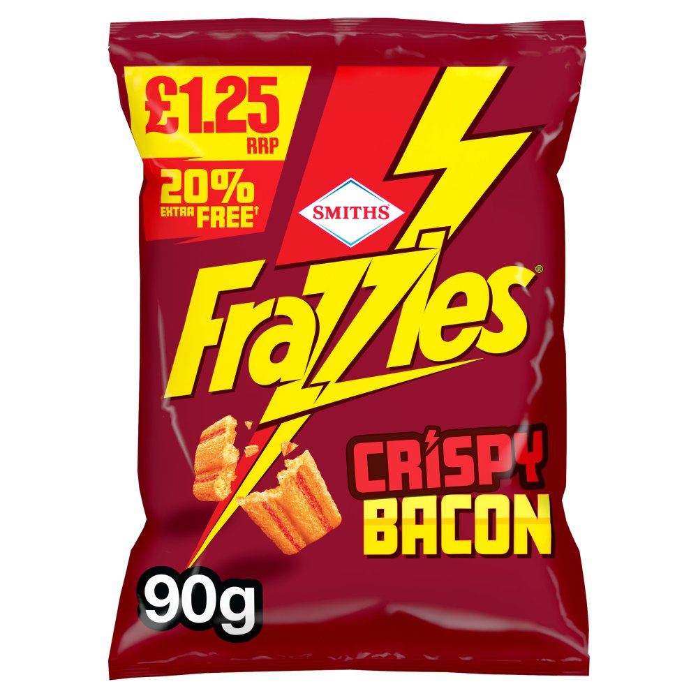 Frazzles Crispy Bacon 18 x 90g - Snacks Crisps
