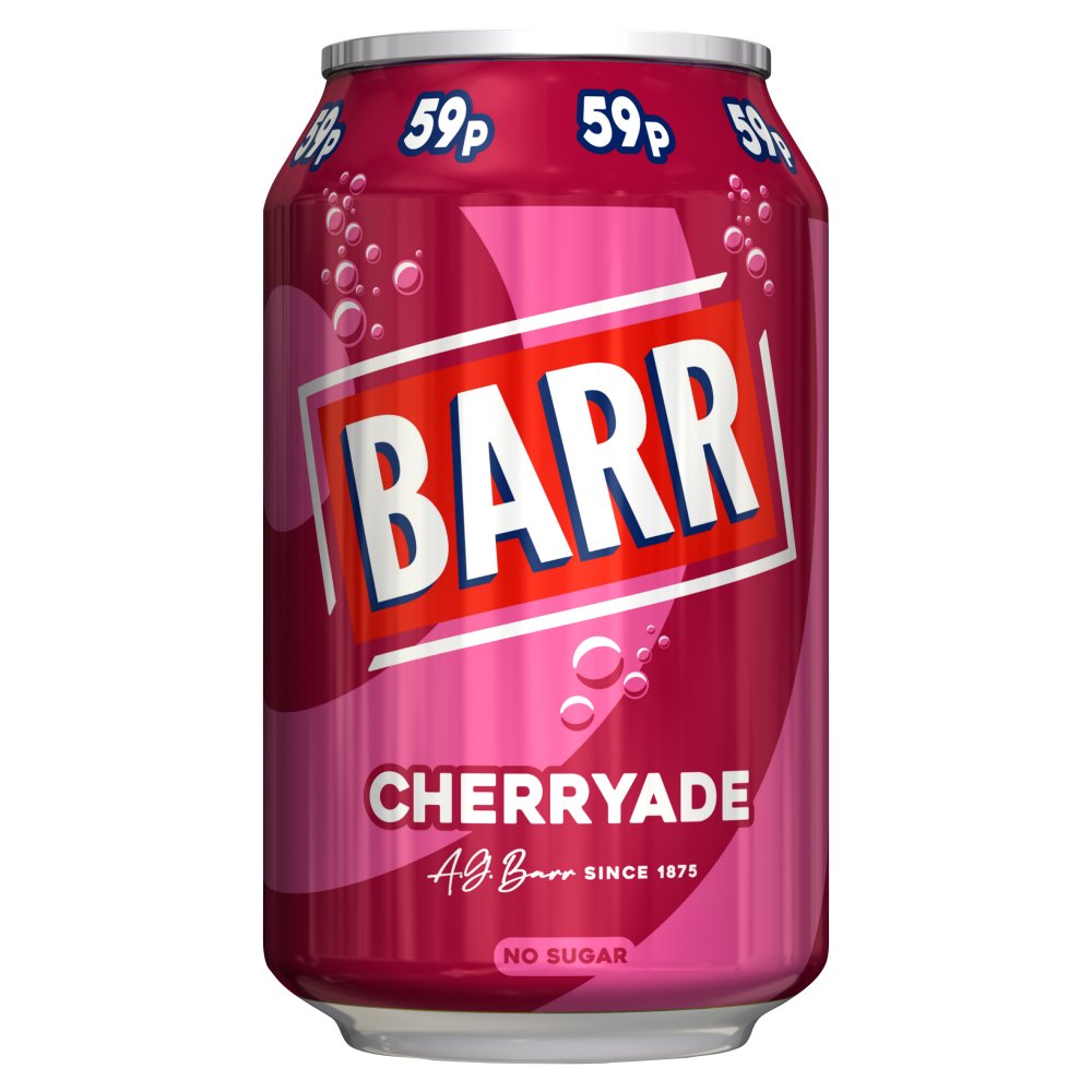 Barr Cherryade 24 x 330ml Soft Drink Cans