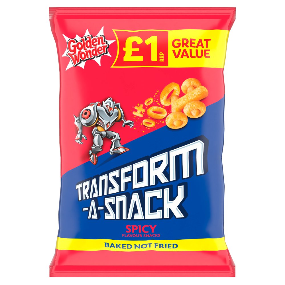 Golden Wonder Transform-A-Snack Spicy Flavour 18 x 56g - Snacks Crisps