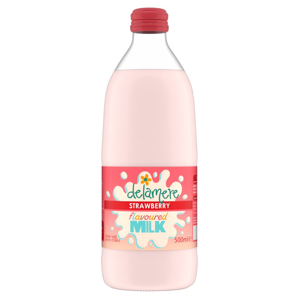 Delamere Strawberry 12 x 500ml Flavoured Milk
