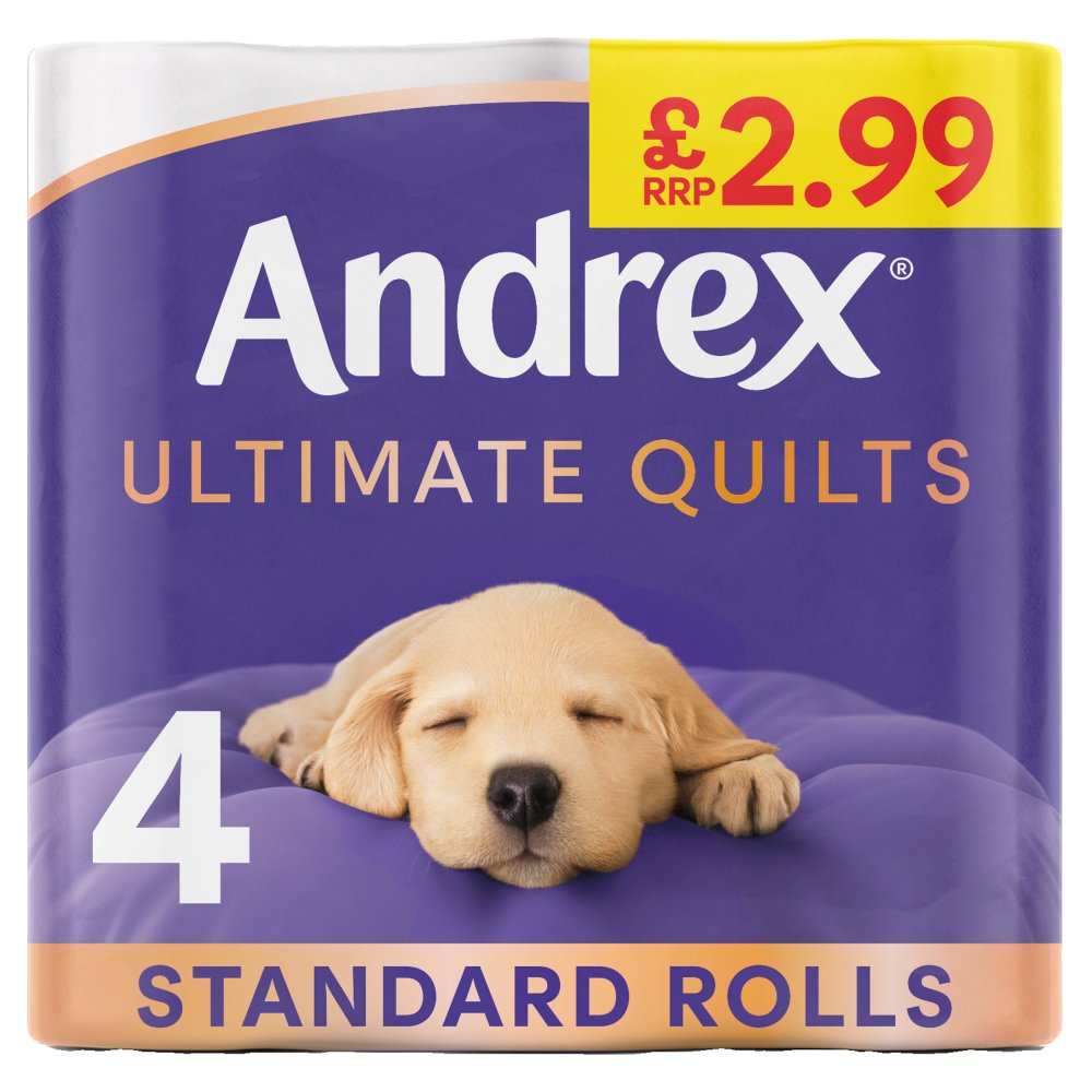 Andrex Ultimate Quilts 24 Toilet Rolls - 6 x 4 Tissue Rolls Pack
