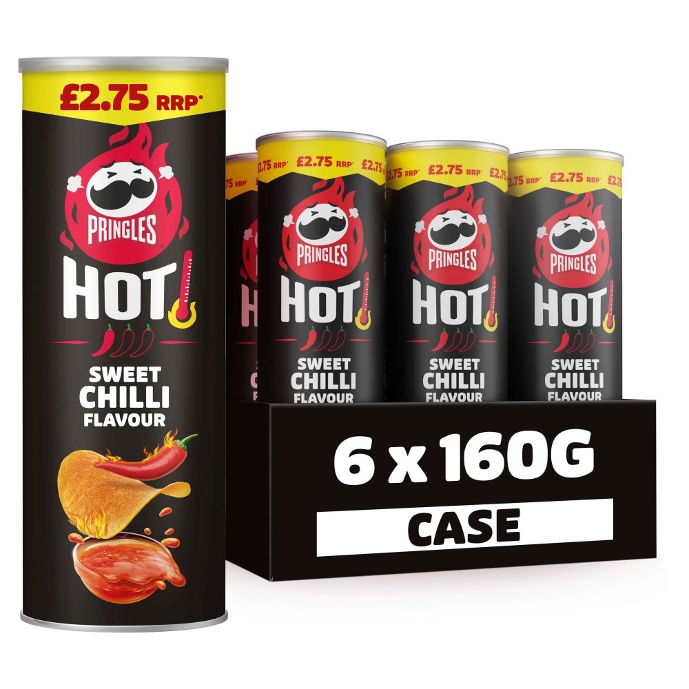 Pringles Hot Sweet Chilli Flavour 6 x 160g - Snacks Crisps