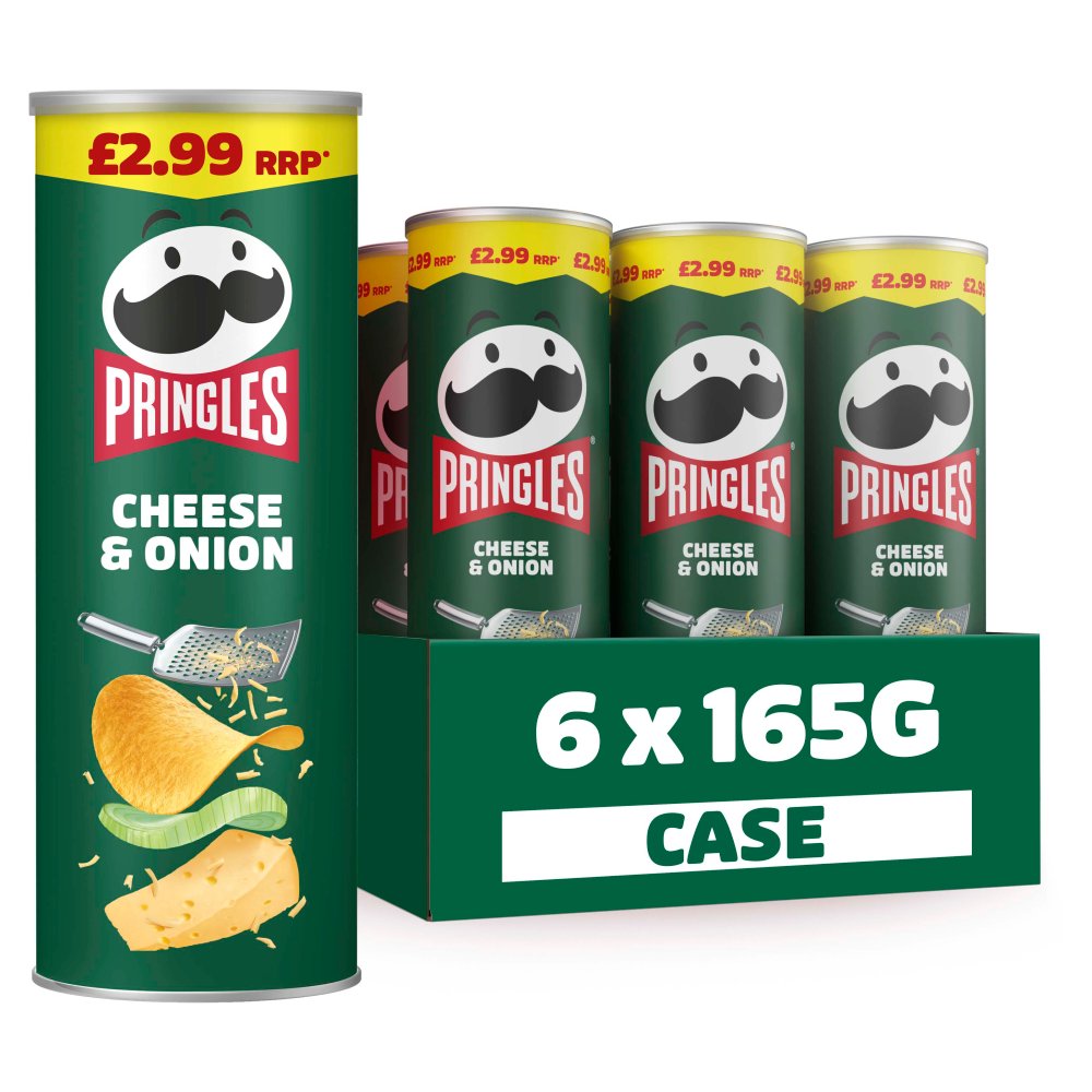 Pringles Cheese & Onion 6 x 165g - Snacks Crisps
