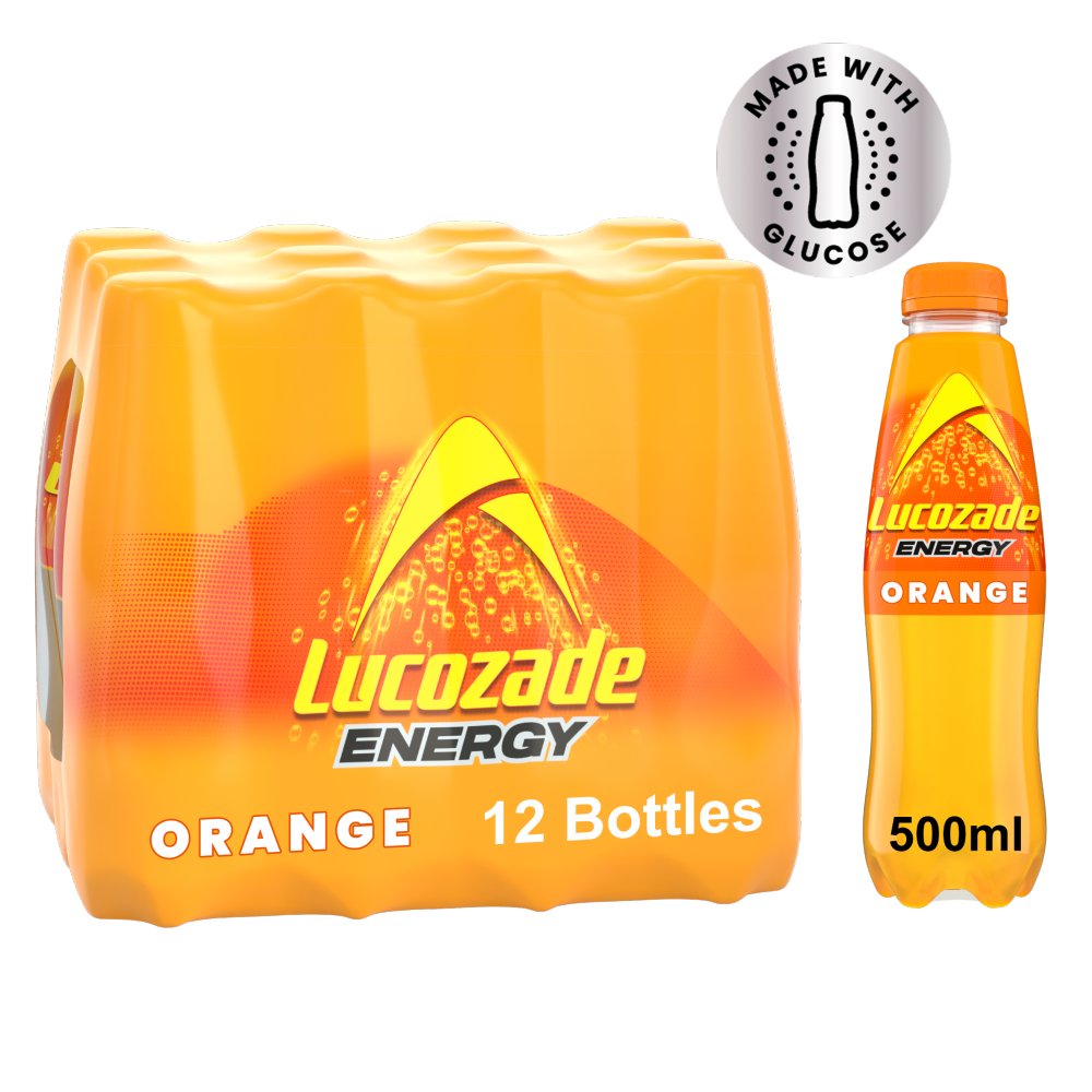 Lucozade Orange Energy Drink 12 x 500ml