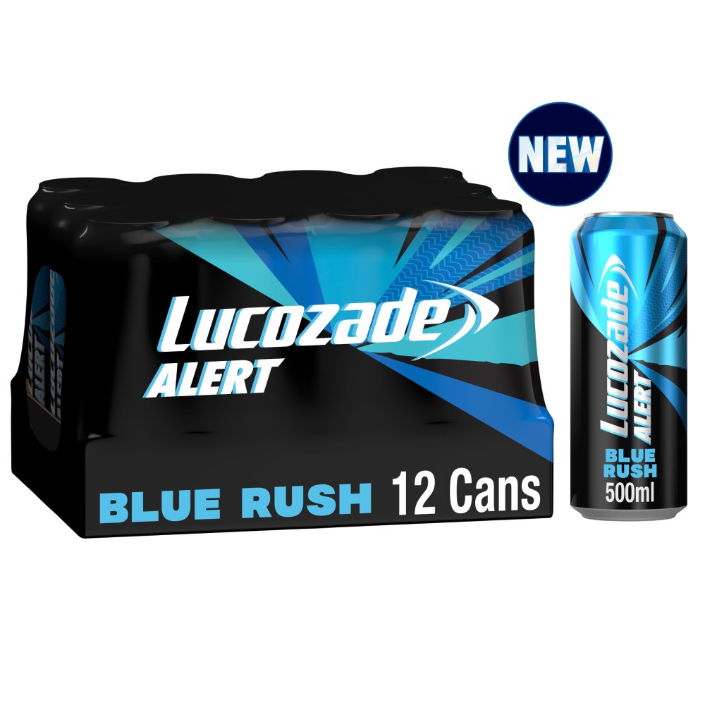 Lucozade Alert Blue Rush Energy Drink 12 x 500ml