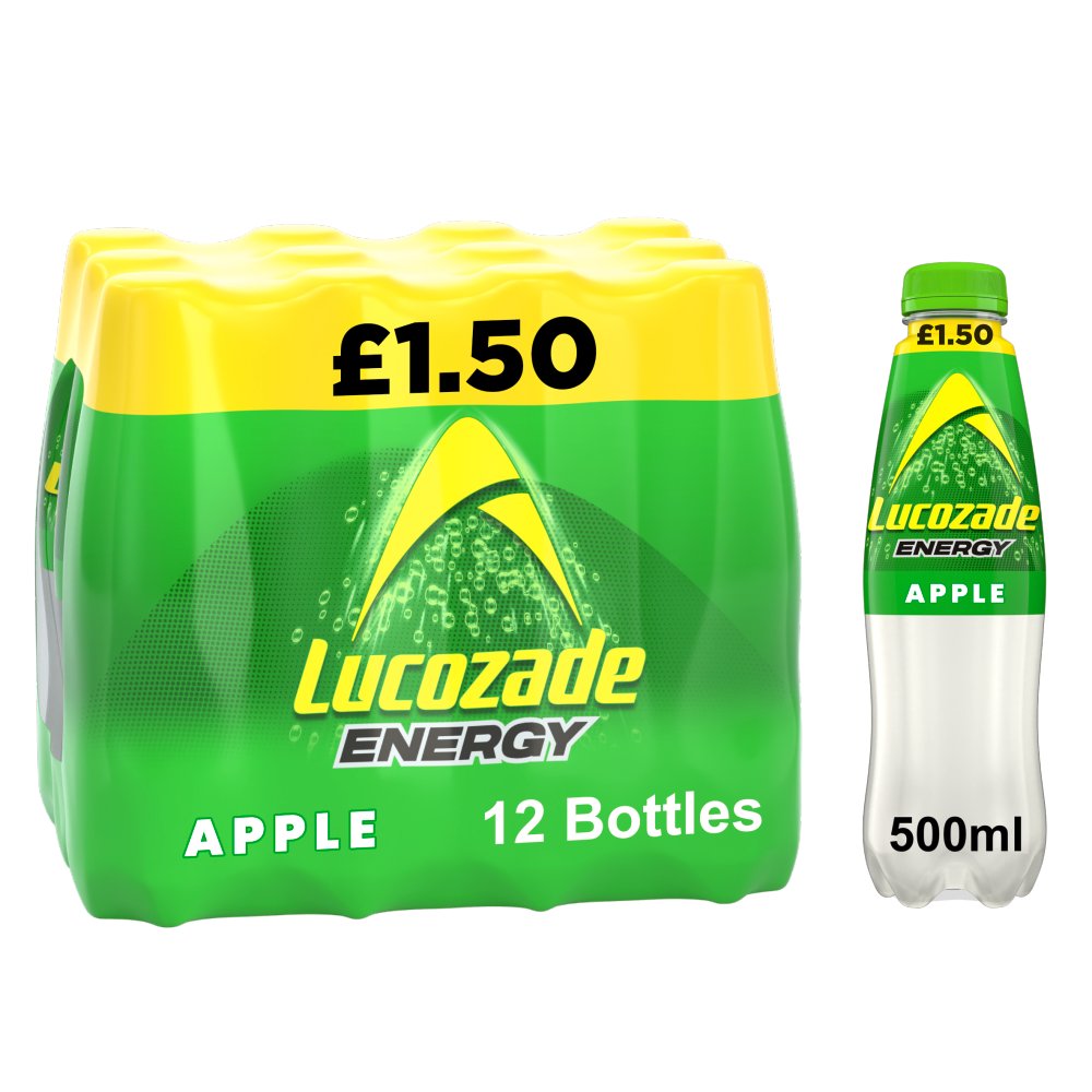 Lucozade Apple Energy Drink 12 x 500ml