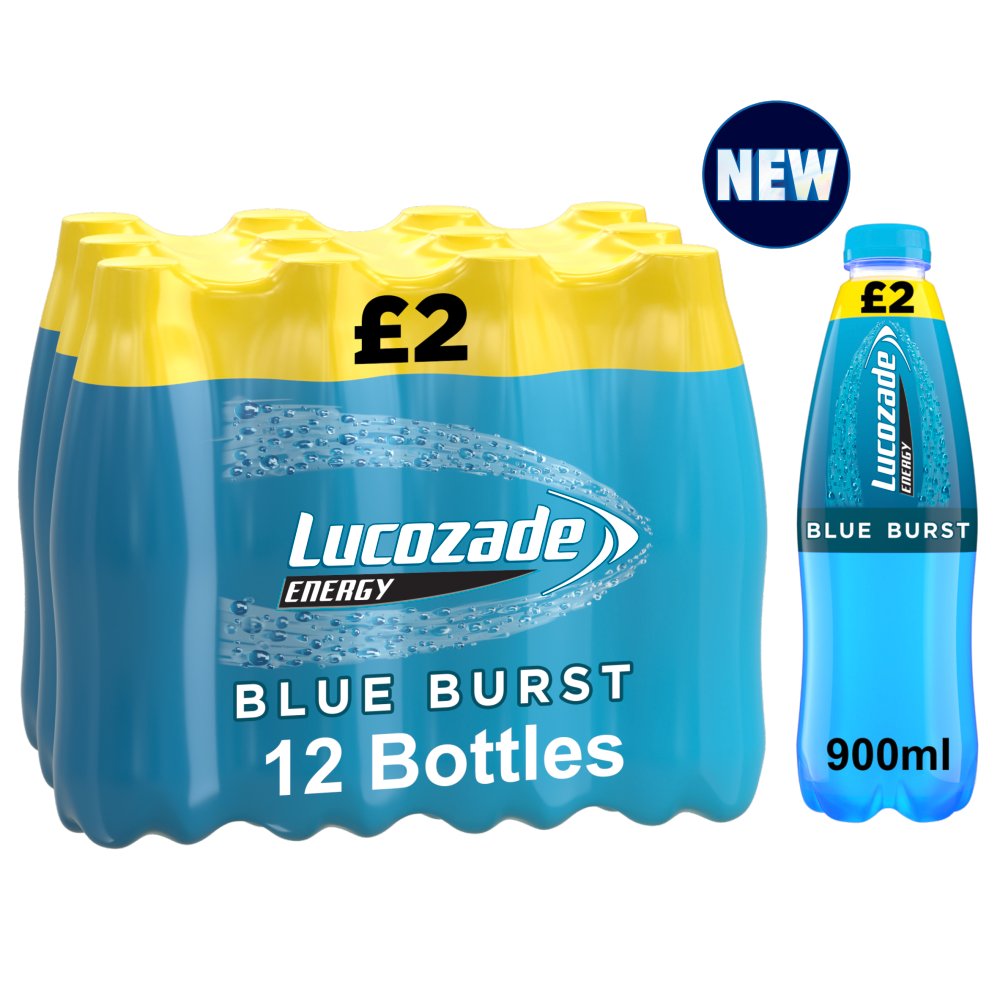 Lucozade Blue Burst Energy Drink 12 x 900ml