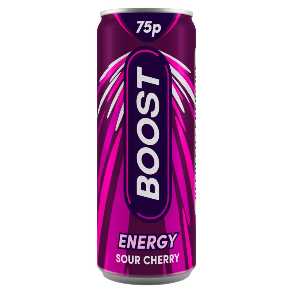 Boost Energy Sour Cherry 24 x 250ml Energy Drinks