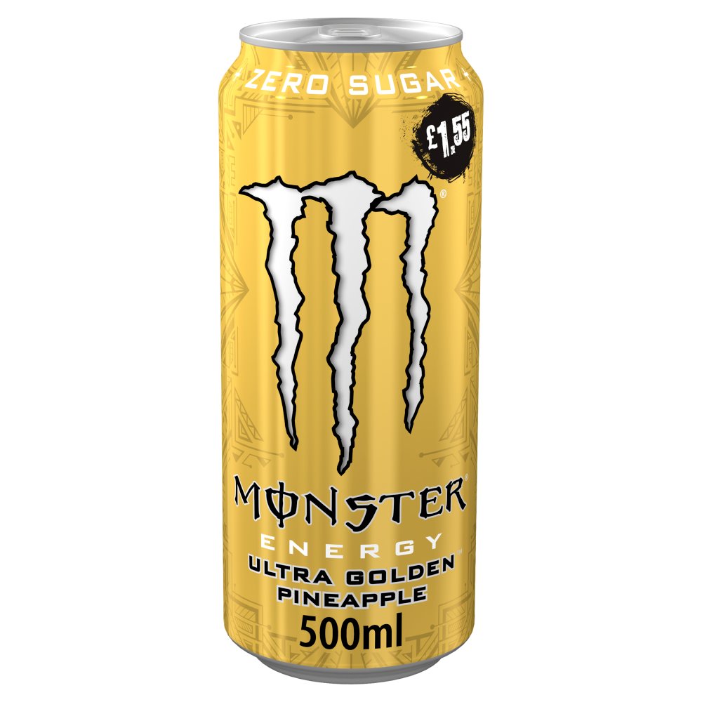 Monster Golden Pineapple Zero Sugar 12 x 500ml Energy Drink