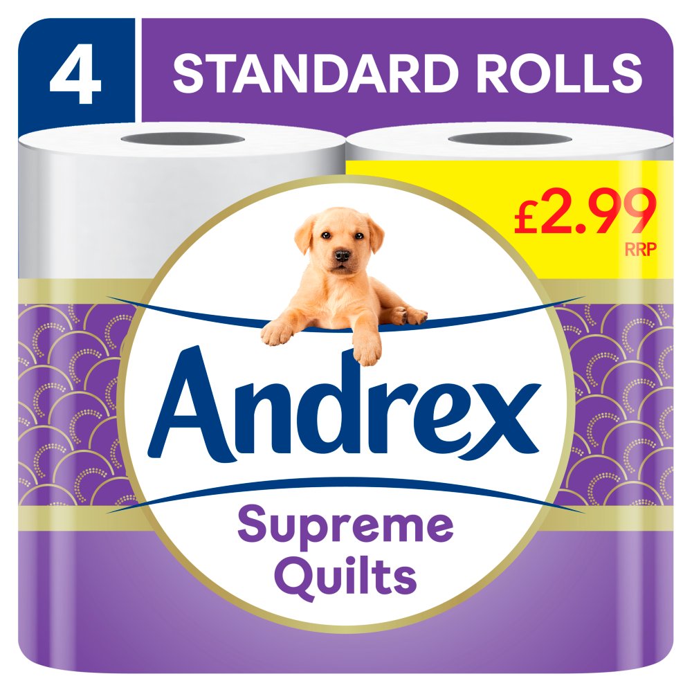 Andrex Ultimate Quilts 24 Toilet Rolls - 6 x 4 Tissue Rolls Pack
