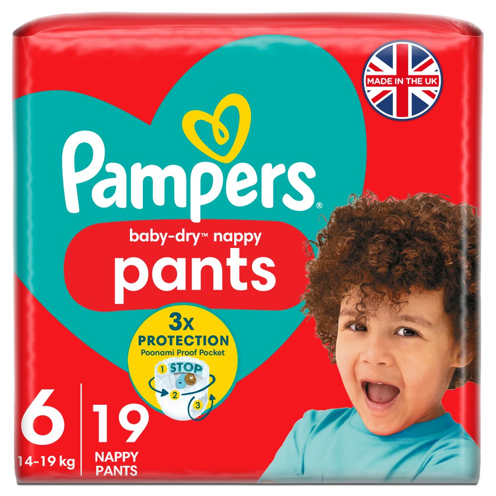 Pampers Baby Dry 19s x 4 Pants - Size 6 Nappies