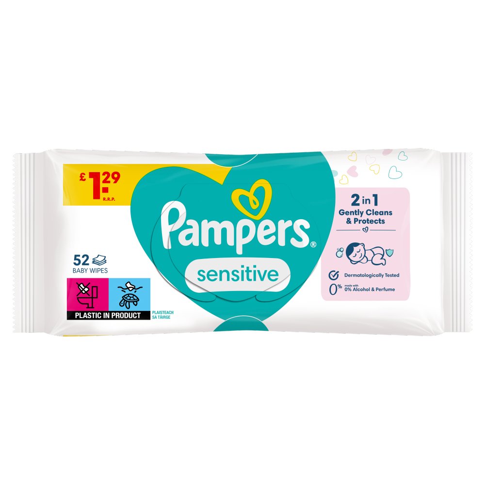 Pampers Sensitive 12 × 52 Baby Wipes
