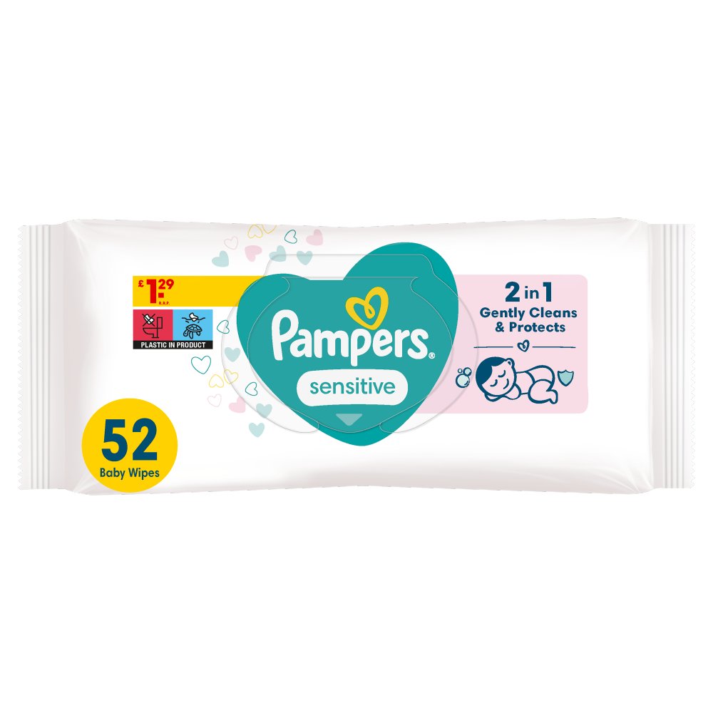 Pampers Sensitive 12 × 52 Baby Wipes