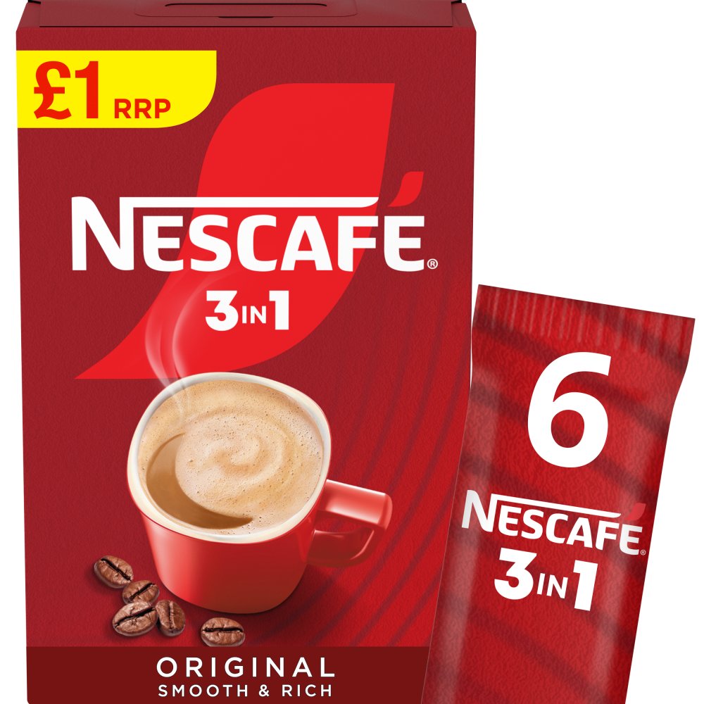 Nescafe 3 in 1 Original Instant Coffee 11 × 6 x 16g Sachets