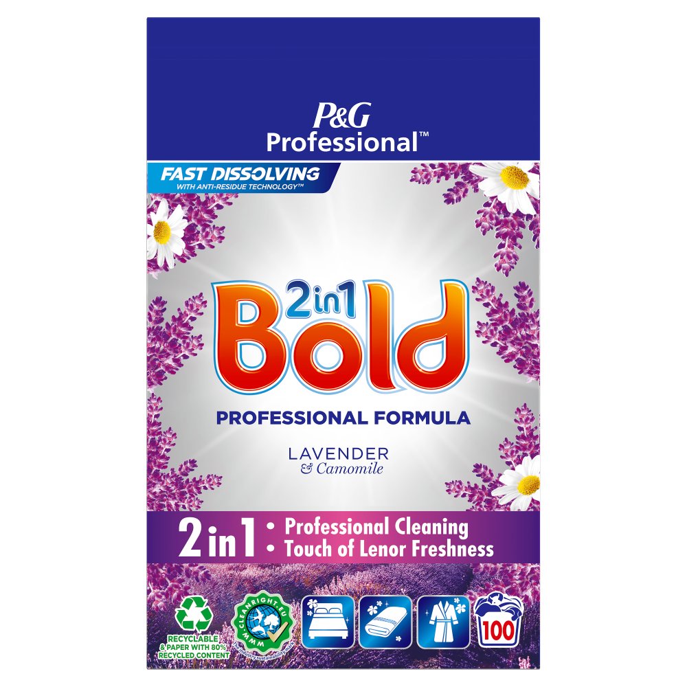 Bold 2in1 Professional Powder Detergent 6.5kg Lavender & Camomile - 100 Washes