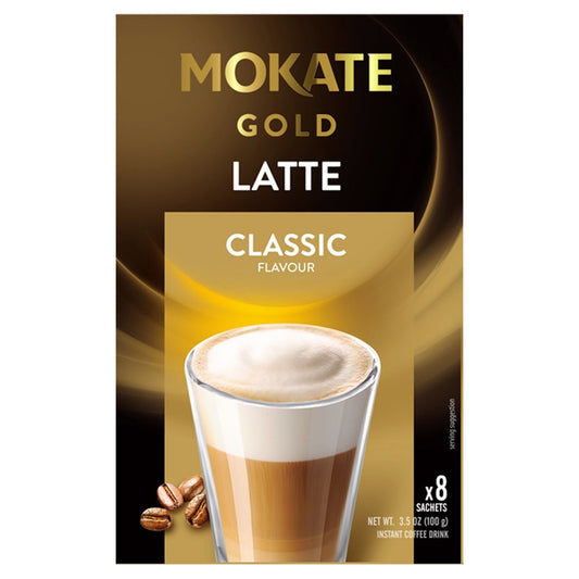 Mokate Gold Latte 8 x 12.5g (100g) Classic Flavour - Instant Coffee Drink
