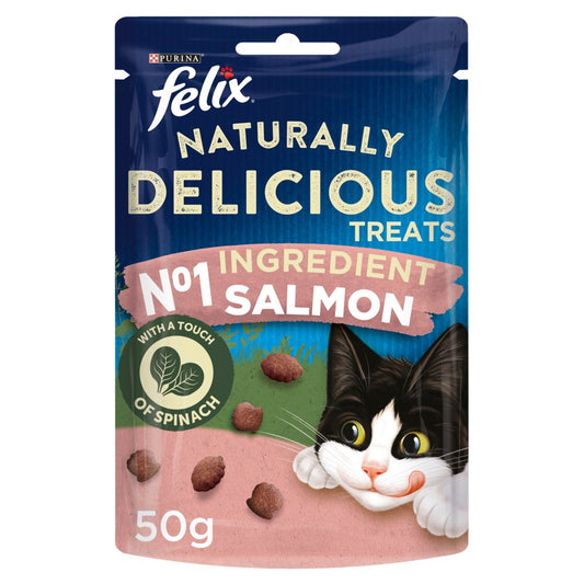 Felix 8 x 50g Naturally Delicious Salmon - Cat Treats