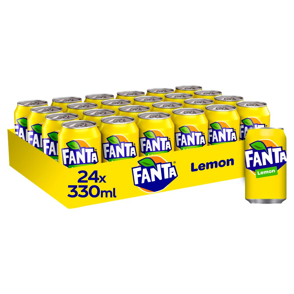 Fanta Lemon 24 x 330ml Soft Drink Cans