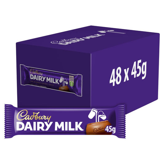 Cadbury Dairy Milk 48×45g - Chocolate Bars