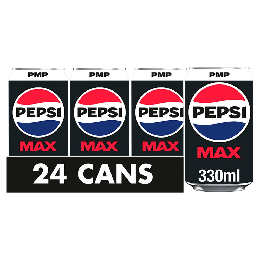 Pepsi Max No Sugar Cola Can 24 x 330ml Soft Drink