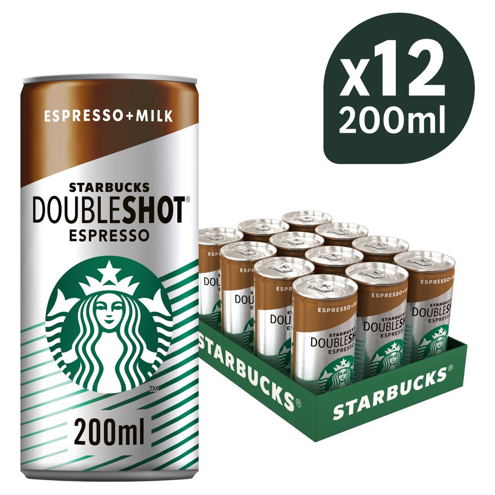 Starbucks DoubleShot Espresso 12 x 200ml - Iced Coffee Drink Cans