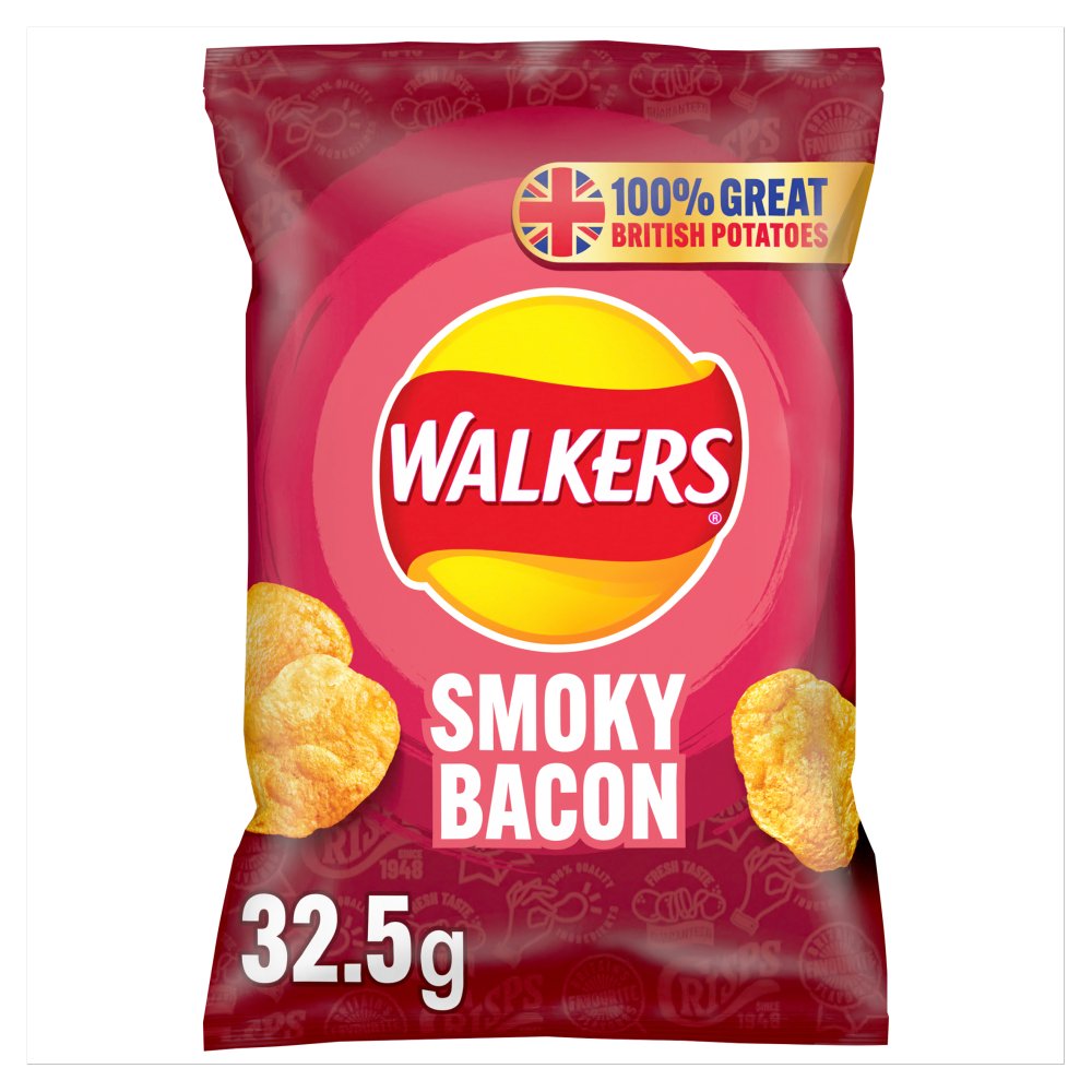 Walkers Smoky Bacon Crisps 32 x 32.5g