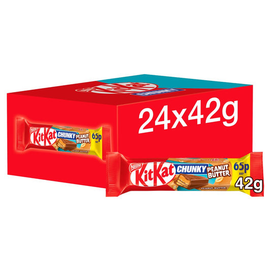KitKat Chunky Peanut Butter 24 x 42g - Chocolate Bars