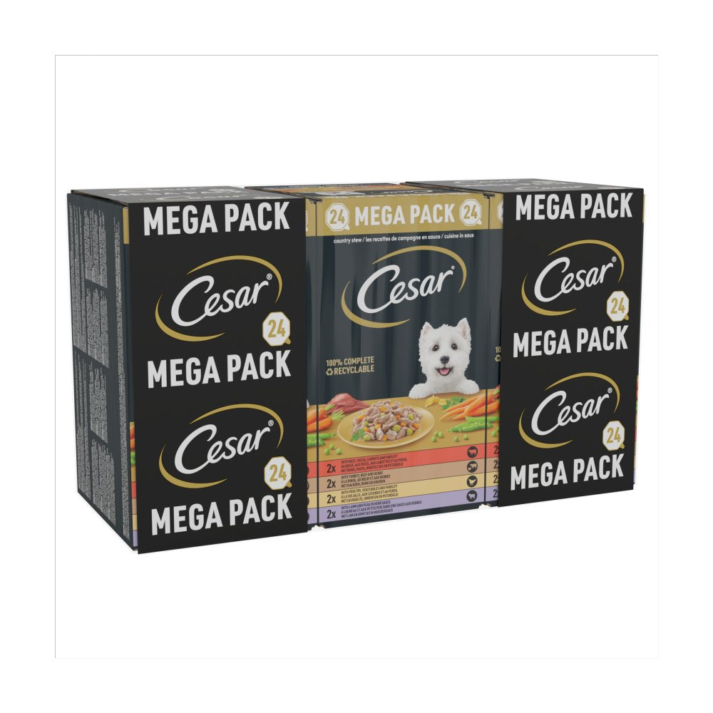 Cesar Adult 24 x 150g Mixed in Loaf Trays - Dog Wet Food