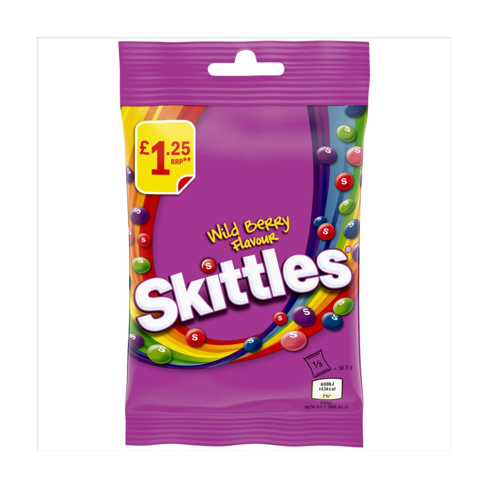 Skittles 14 ×109g - Wild Berry  Fruit Chewy Sweets Treat Bags