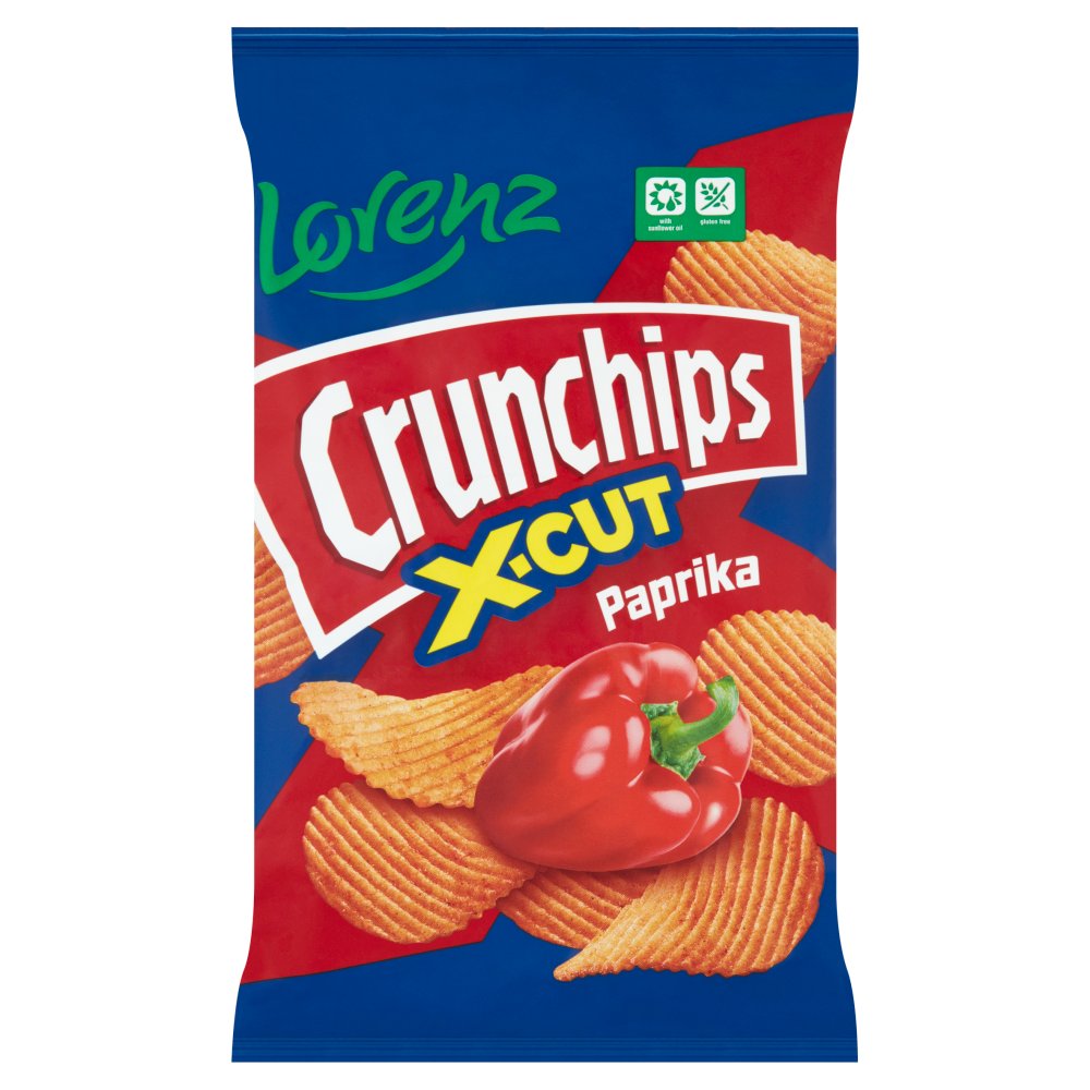 Lorenz Crunchips X-Cut Paprika 12 x 75g - Snacks Crisps