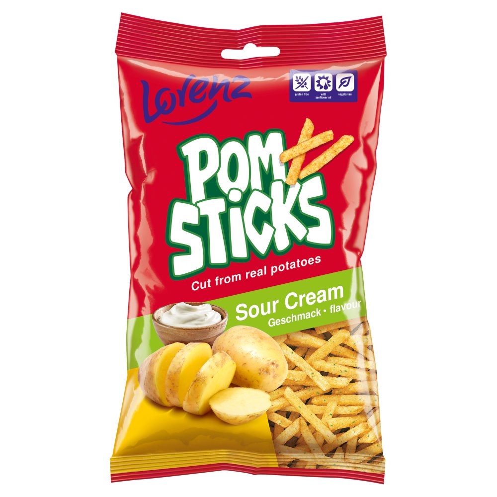 Lorenz Pomsticks Sour Cream 14 x 85g - Snacks Crisps