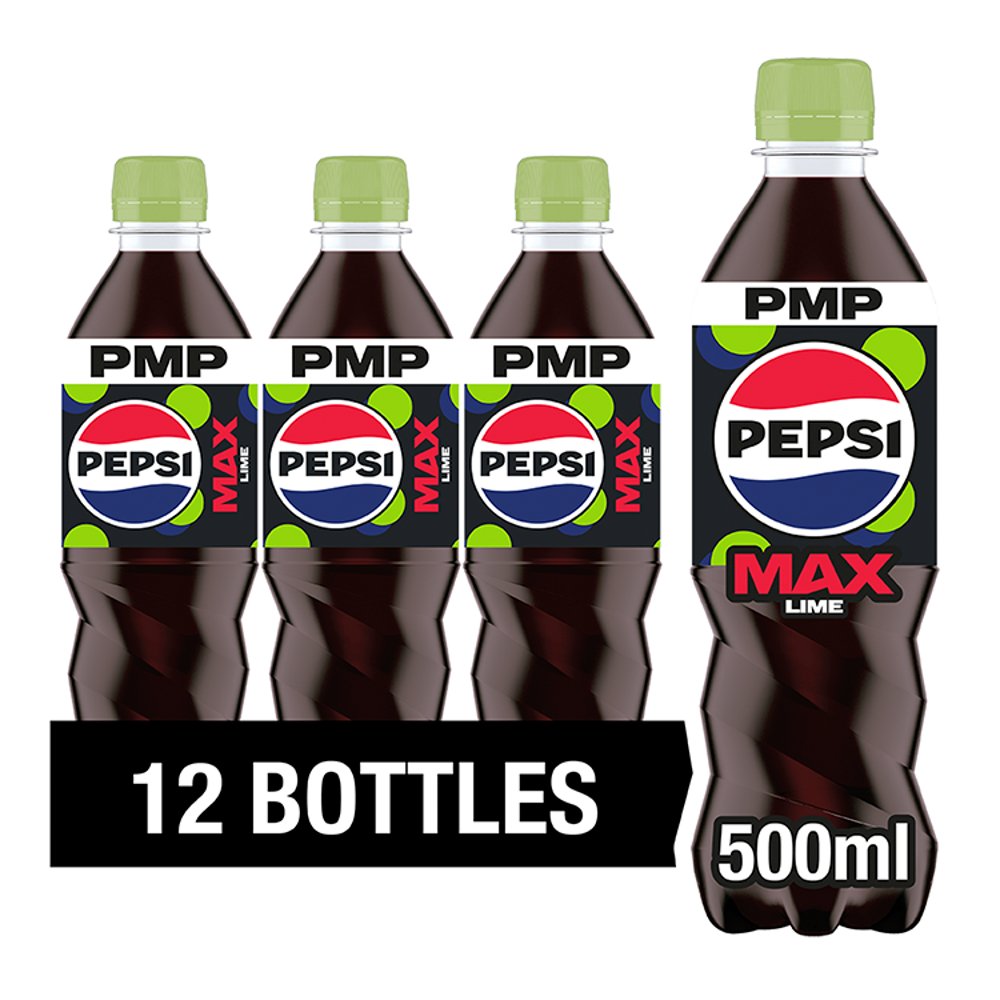 Pepsi Max Lime Sugar Free 12 x 500ml Soft Drink