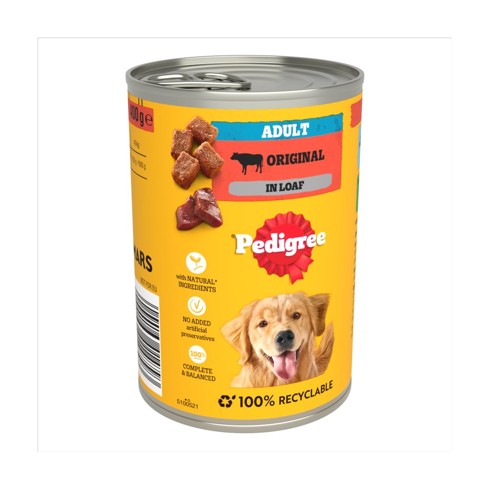 Pedigree Adult Original in Loaf Tins 12 x 400g - Wet Dog Food