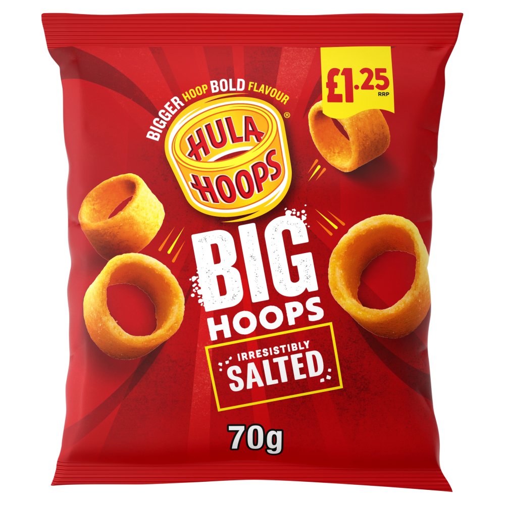 Hula Hoops Big Hoops Salted 20 x 70g - Snacks Crisps