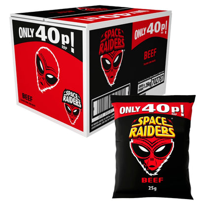 Space Raiders Beef Crisps 36 x 25g - Snacks Crisps