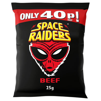Space Raiders Beef Crisps 36 x 25g - Snacks Crisps