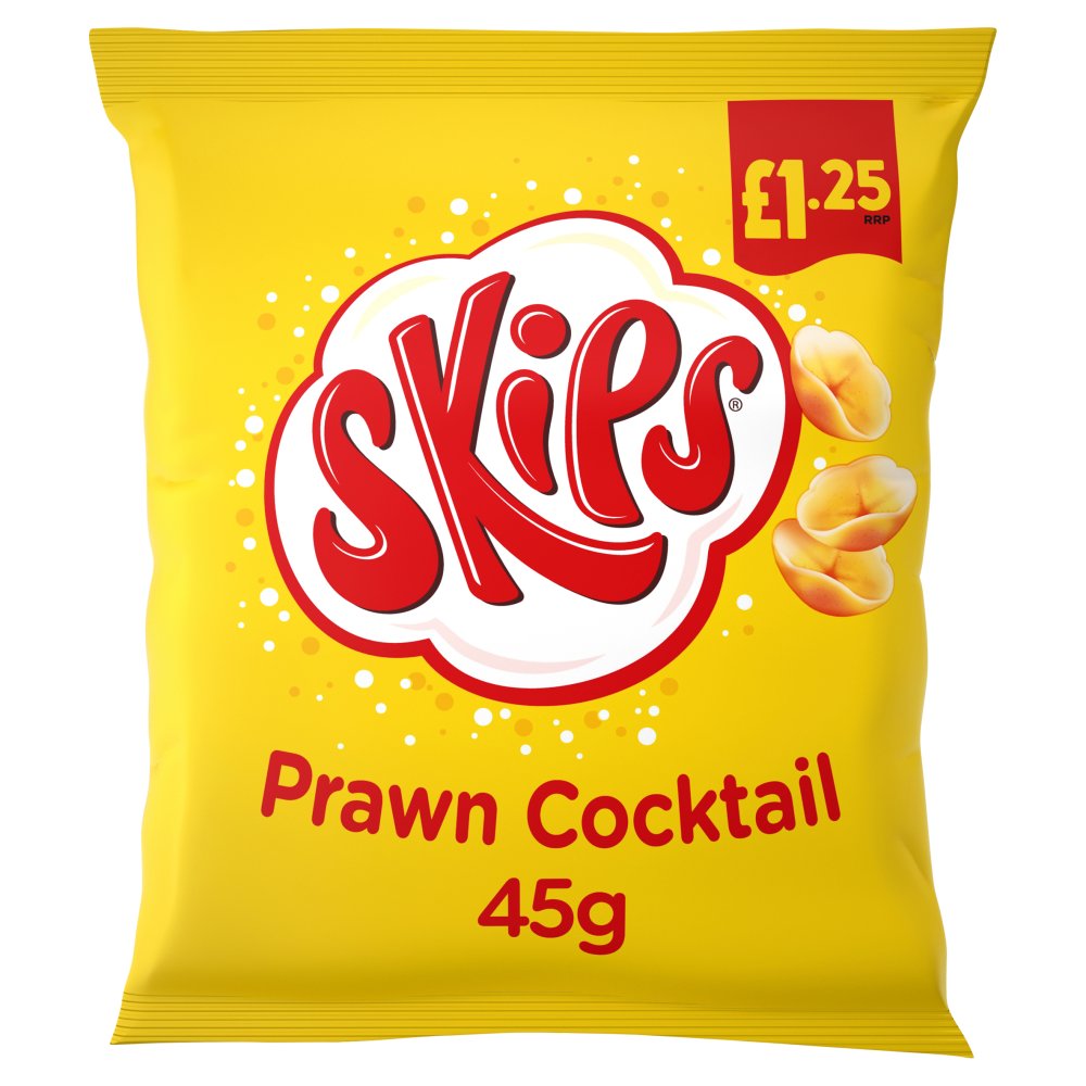 Skips Prawn Cocktail 16 x 45g - Snacks Crisps