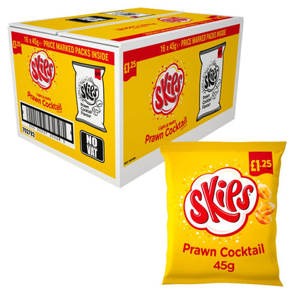 Skips Prawn Cocktail 16 x 45g - Snacks Crisps