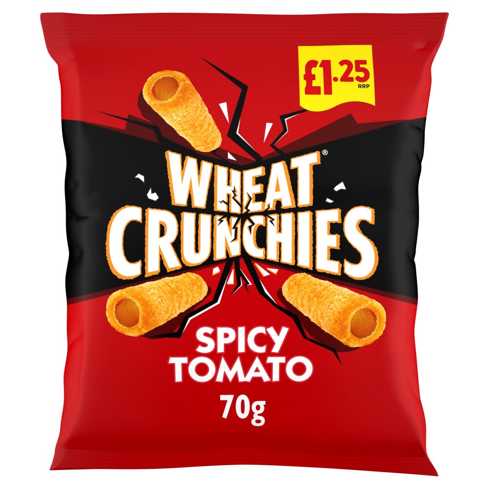 Wheat Crunchies Spicy Tomato 16 x 70g - Snacks Crisps